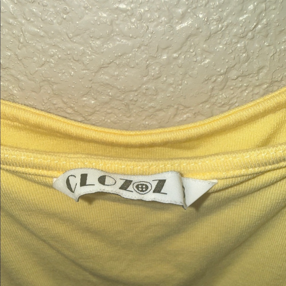 Sunny Yellow Ruffled Crop Top - Picture 2 of 3